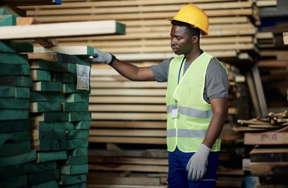 Apprentice in a timber yard